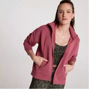 CALIA Soft Scuba 1/4 Zip Pullover in Red Nectar